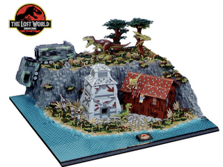 Illustration for article titled This Jurassic Park Lego Diorama Combines All Four Movies Into One Massive Display